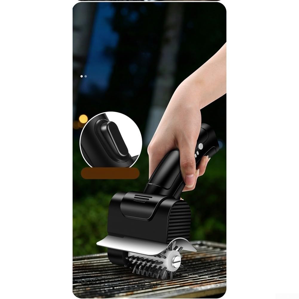 Spazzola portatile per barbecue per campeggio all'aperto funzionamento
