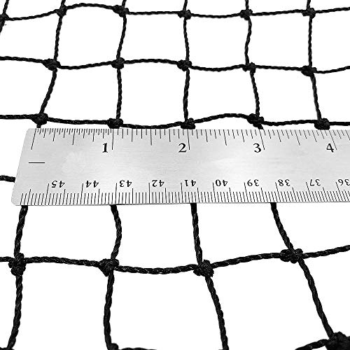 Heavy Duty Golf Netting High Impact Practice Barrier Net. Ball Containment For Hitting, Driving And Chipping. 10X10 Black Netting With 4 Carabiners #TOP4