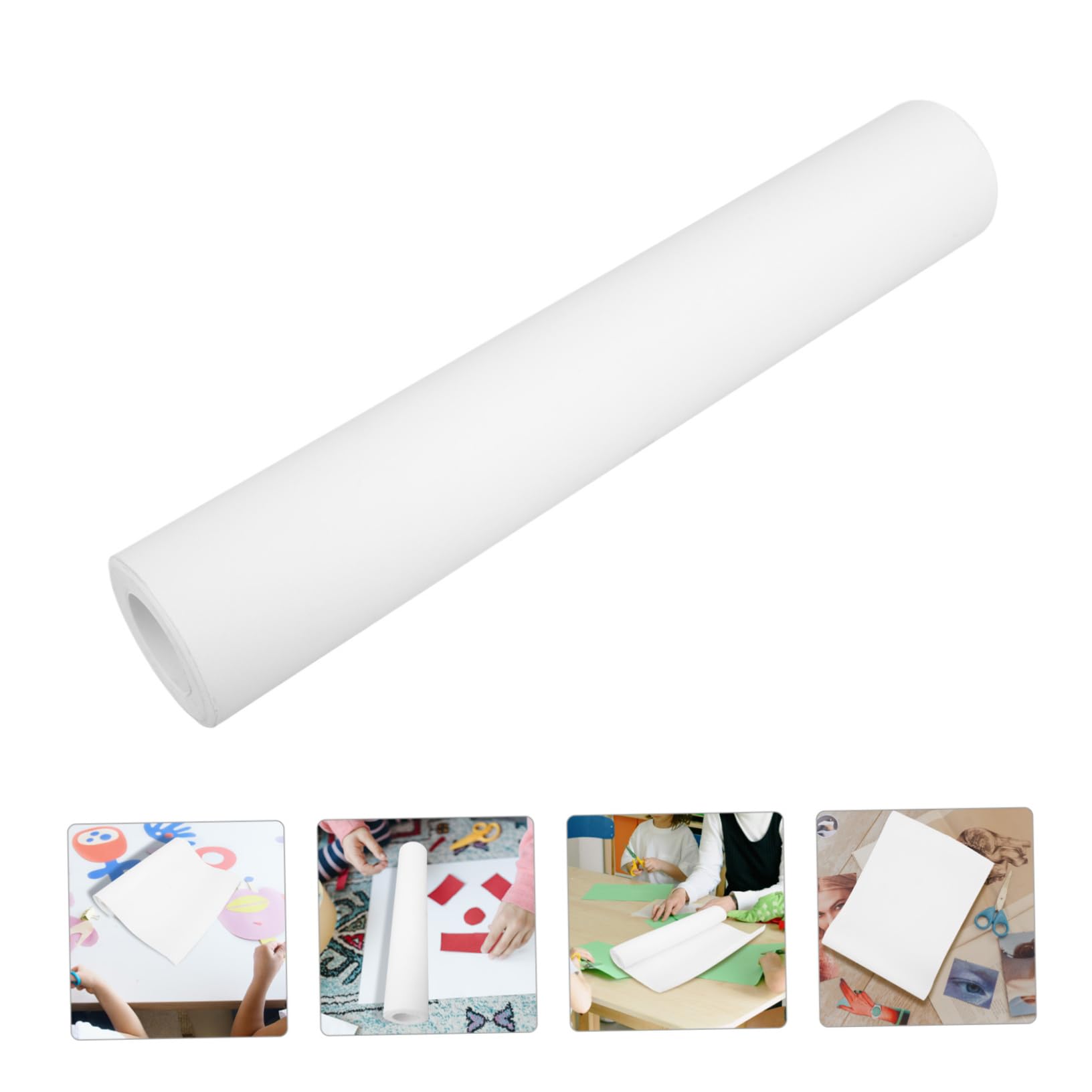 SHINEOFI Papier Kraft Blanc pour Emballage Dessin Décoration Protection Projets Colis Loisirs Créatifs Peinture Maquettes Revêtement Sol