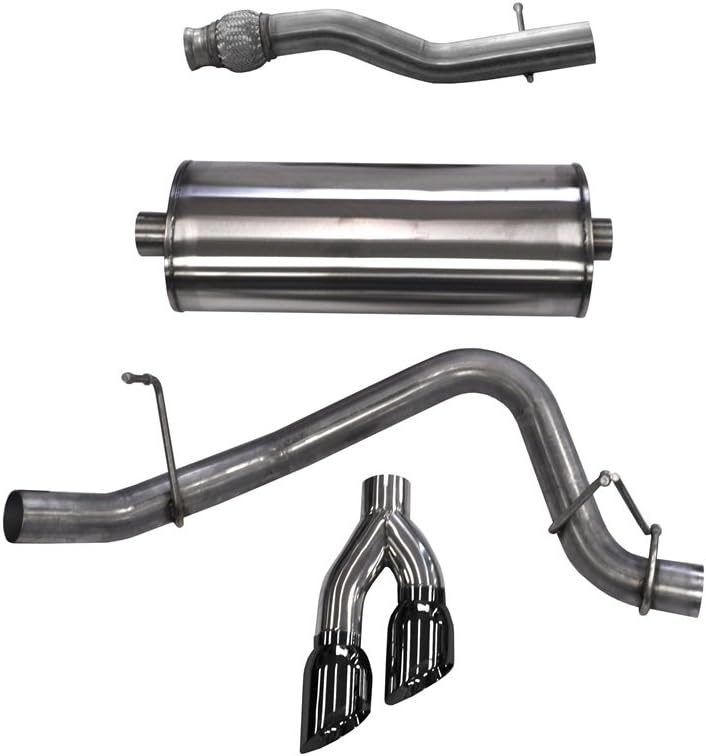 Corsa 14748BLK Cat Back Exhaust with Black Tip (Chevrolet Suburban)