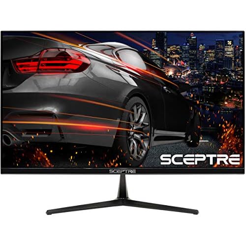 Sceptre E255B-1658A 24.5" 165Hz 144Hz 1ms AMD FreeSync Gaming LED Monitor 2X HDMI 2.0 1x DisplayPort RTS FPS Build-in Speakers, Machine Black