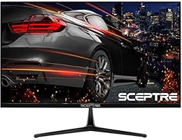 Sceptre E255B-1658A 25&quot; 165Hz 144Hz 1ms AMD FreeSync gaming LED Monitor 2x HDMI 2.0 1x DisplayPort RTS FPS Build-in Speakers, Machine Black, Metallic Black