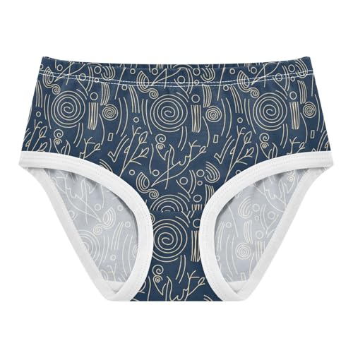 Girls' Underwear Abstract Line Blue Toddle Brief Panties 2302637