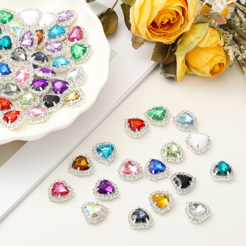 Botones de estrás para coser ropa sin dañar telas con cristales planos azul PATIKIL 5