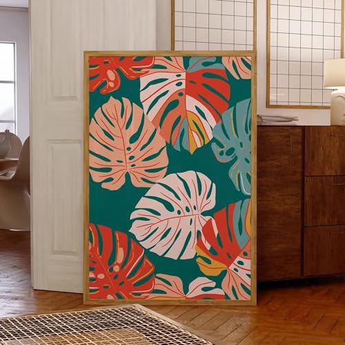 Affiches de feuilles de Monstera tropicales 50x70 cm pour décoration murale de salon