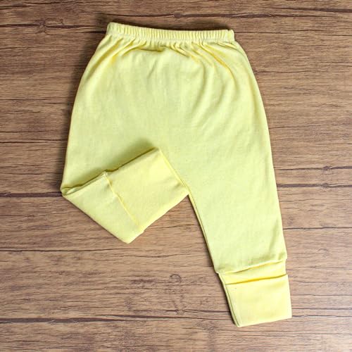 Conjunto de Body Mijão Touca Luva Sapatinho Bebê Menina Recém Nascido (Amarelo, RN)