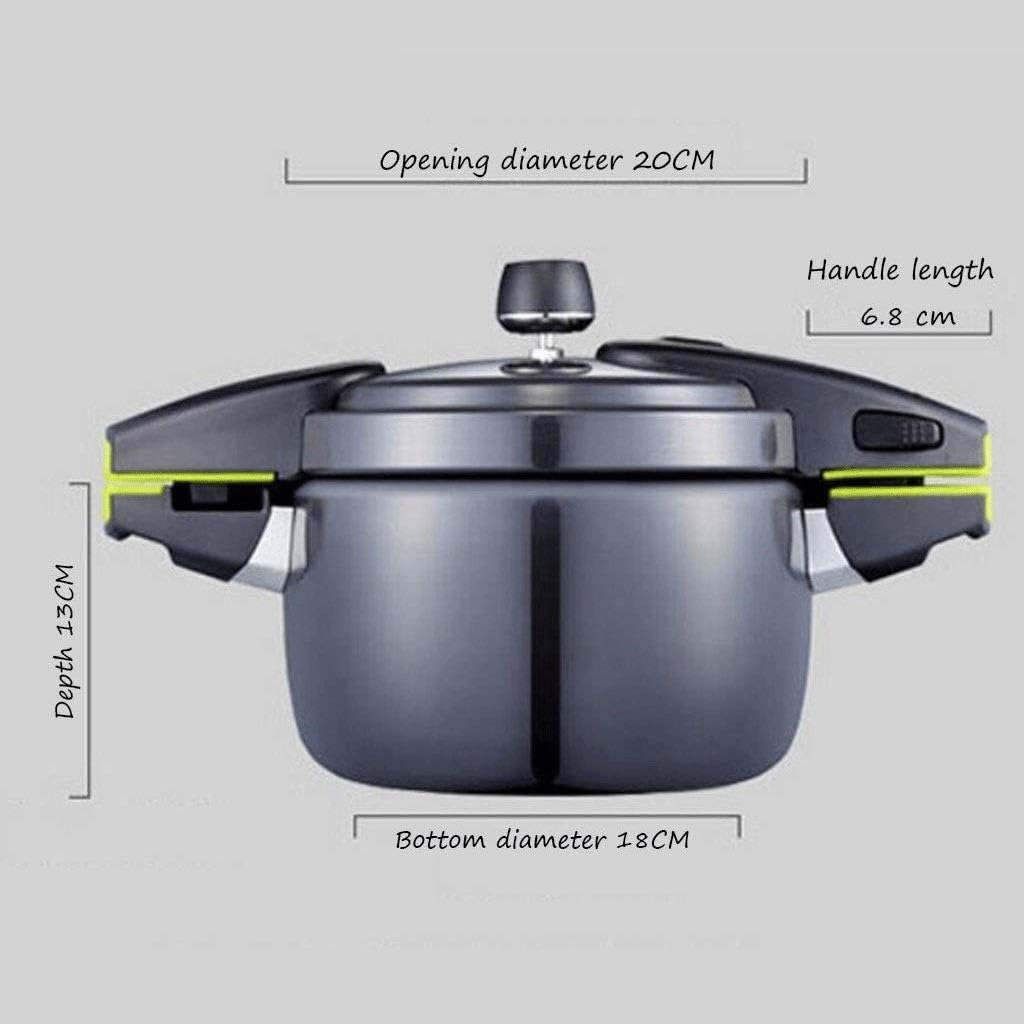 Pressure Cooker- Polished Aluminum Cooker Cookware, Silver Convenient,Fast, Saves Time