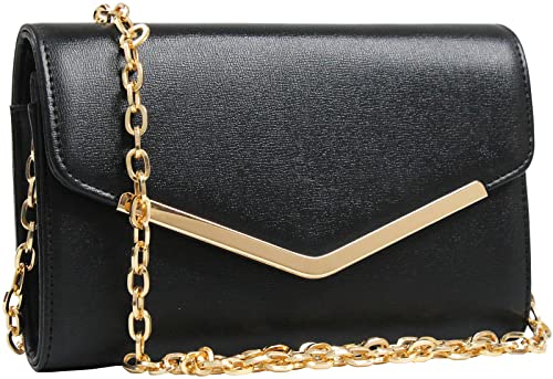 Image of Clutch Purse Evening Bag for Women,Envelope Handbag With Detachable Chain | With Detachable Chain
