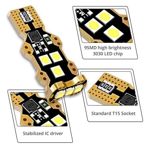 Bombilla LED T15 6000K Super Brillante Blanca 2 Piezas miniatura 5