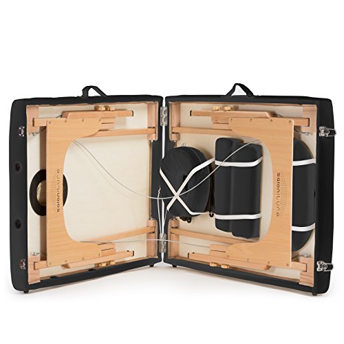 Saloniture Professional Portable Folding Massage Table With Carrying Case - Black #TOP2