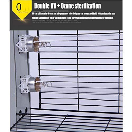 TJH Lámpara de esterilización Ultravioleta para el hogar de 20 W, lámpara de desinfección Ultravioleta Colgante de ácaros de eliminación de ozono de 30 W, lámpara de esterilización móvil de 40W