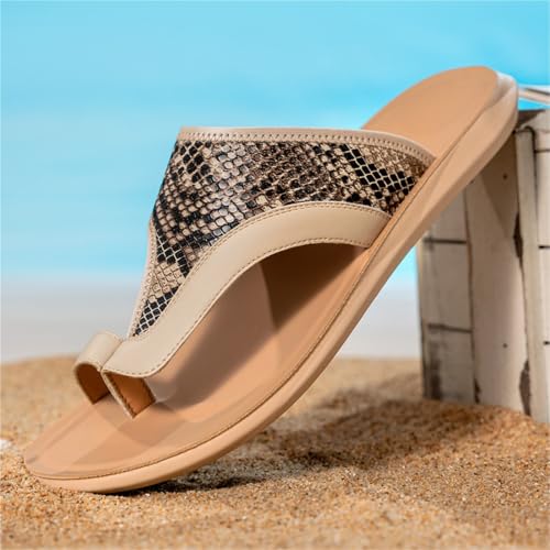 Chanclas de hombre con estampado de serpiente para caminar cómodo este verano 3