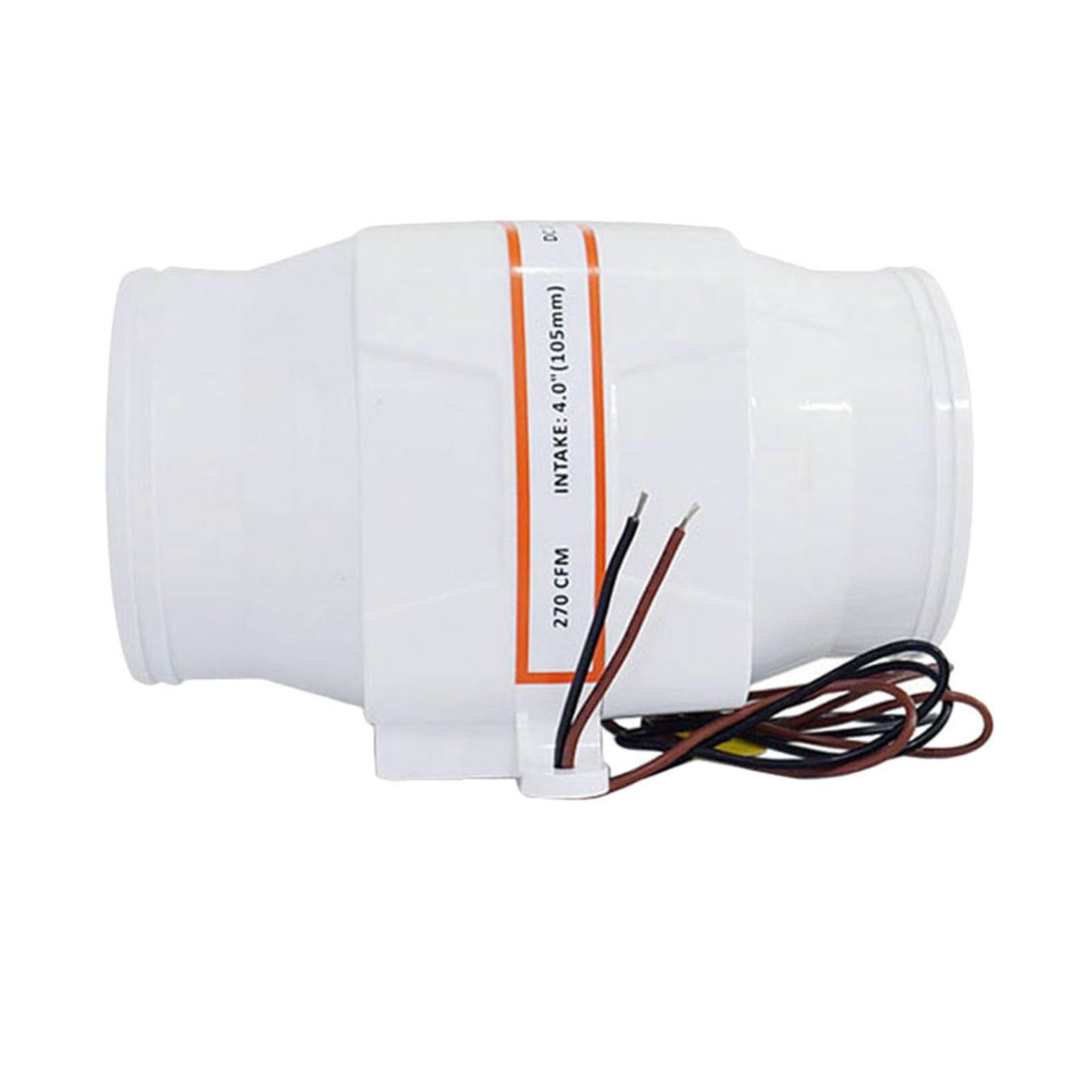 Ventilador de Extracción, Soplador En Línea Silencioso De 4 Pulgadas Y 270 CFM, Ventilador Turbo De Flujo De Aire Silencioso De 12 V For Circulación De Aire En Conductos, Rejillas De Ventilación Y Tie