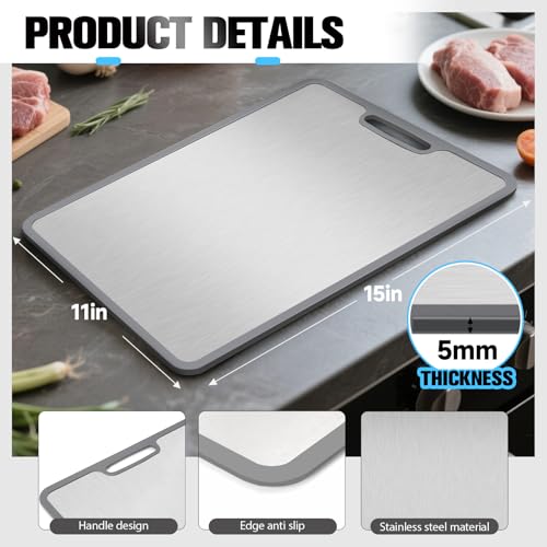 Tabla de cortar Titanium 5 mm con protección de borde miniatura 3