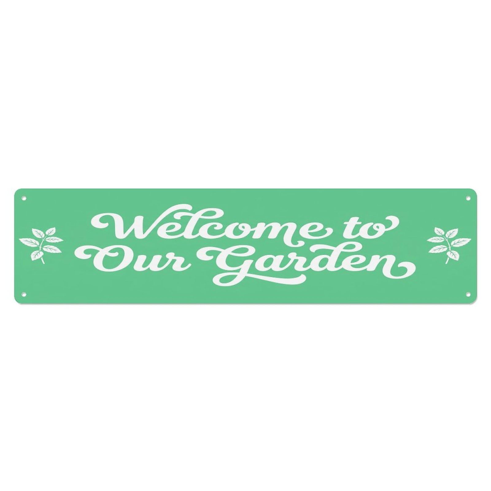 Vintage Welcome to Our Garden Mint Julep Metal Tin Sign