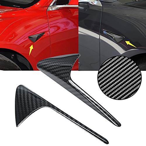 x xotic tech Side Marker View Camera Indicator Turn Signal Cover Trim, Carbon Fiber Pattern, Compatible with Tesla Model 3 S X Y with Autopilot 2.0-3.0