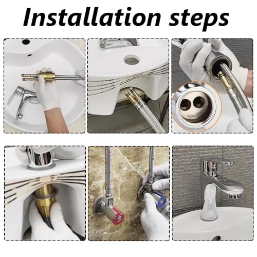 Aiareozy 2 Stück 60cm Anschlussschlauch Armatur, Flexschlauch 3/8, Wasserhahn Schlauch Verlängerung G3/8 x M10, Wasserschlauch Wasserhahn, Edelstahl Panzerschlauch 3/8 Zoll für Mischbatterie