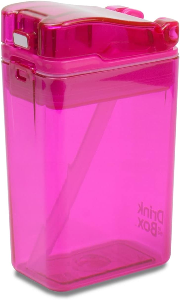 New 2022 Drink in the Box Design Eco-Friendly Reusable Drink Container, 8oz (Pink) 1008PK