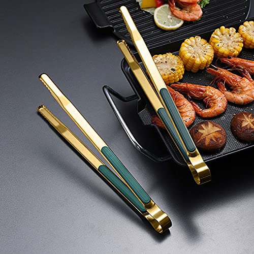 Pinzas for bolsas for alimentos Pinzas for alimentos de acero inoxidable ámbar Pinzas for servir antideslizantes for barbacoa Carne Ensalada Pan Utensilios de cocina Utensilios de cocina, pin