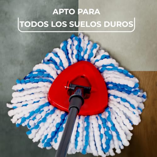 Miniatura 2 de Vileda H2pro Recambio De Mopa Giratoria, Recambio De Cabezal De Mopa, Eliminación De Suciedad Persistente, Limpieza Con Microfibra, Lavable A Máquina, Duradera, Para Todos Los Suelos Duros Sellados