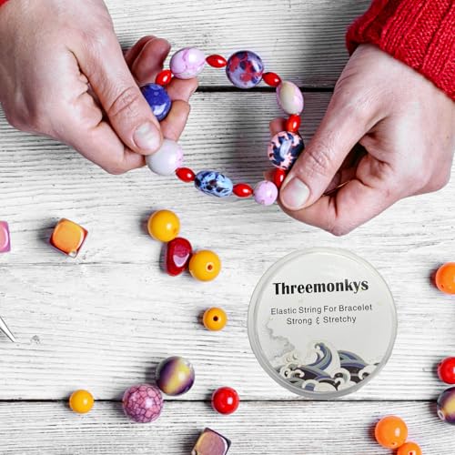 Threemonkys Flat Elastic Line 0.8 Mm Elastic Bracelet Rope Elastic Bead Rope For String Jewelry Production And Bracelet Production  thumb #5