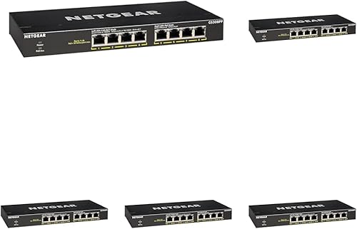 Miniatura 9 de NETGEAR Interruptor Gigabit Ethernet no administrado PoE de 5 puertos (GS305PP) - con 4 x PoE+ a 83W, montaje en escritorio o en pared
