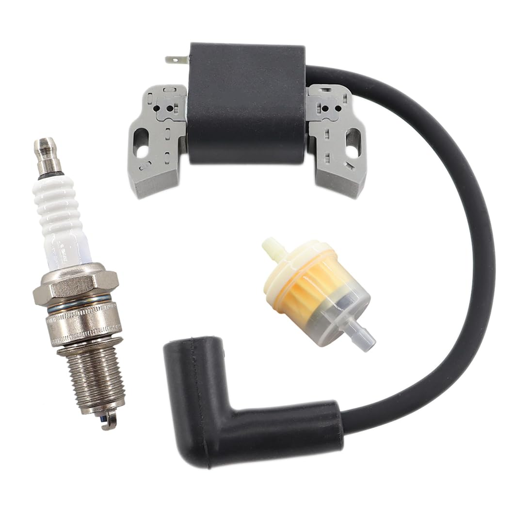 MCHNIC Ignition Coil Spark Plug for Briggs & Stratton 593872 799582 798534 300E 450E 500E 550E 550E 575E 600E & Troy Bilt TB110 TB200 140CC 150CC Lawn Mower Engine