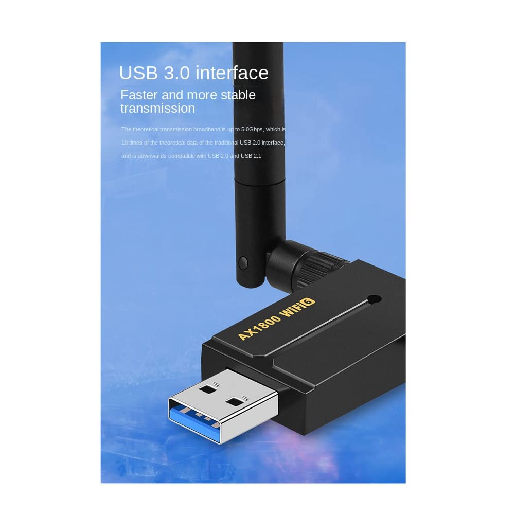 Carte RéSeau Double Bande AX1800M WiFi6 Carte RéSeau USB à Gain éLevé Gaming Carte RéSeau Double Bande
