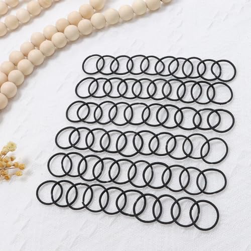 Image of 200PCS Small Hair Ties,No Crease Baby Hair Ties | Black Elastic Hair Ponytail Holder Hair Accessories for Baby Girls Infants Toddlers Kids