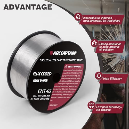 Arccaptain FLUX CORE WIRE 030"/2LB Flux Core Welding Wire .030 thumb #5