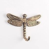 Fyne-Finds Small Metal Gold Dragonfly Coat Hook Vintage Shabby Chic Style Wall Door Hook Coat Key Hanger Single Hook