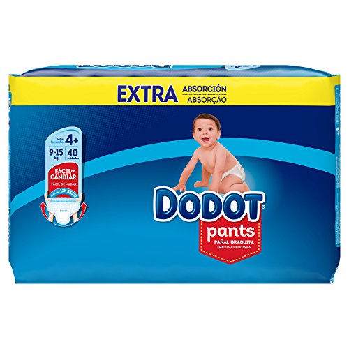 Dodot Pants Extra Pañales, Talla 4 (9-15 kg) - 2 x 40 Pañales