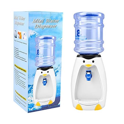 2.5L Mini Dispensador De Agua Cute Penguin Con Cubo De Agua Para El Regalo De Los Niños Del Dormitorio Del Estudiante De La Oficina En El Hogar