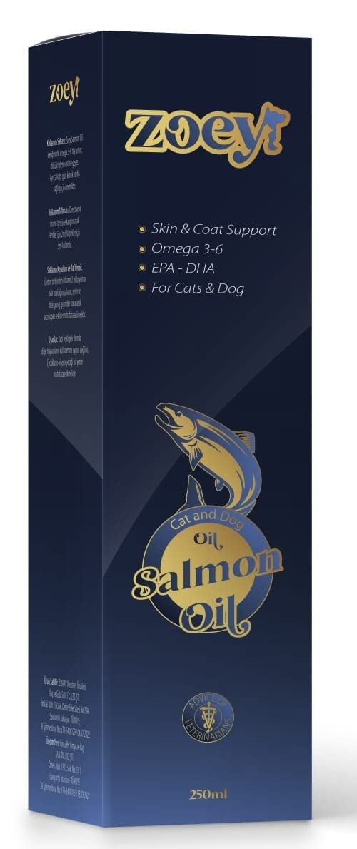 Petmagic Zoey Salmon Oil, Kedi ve Köpekler İçin İştah Arttırıcı ve Tüy Sağlığı Destekleyici Omega 3-6 Somon Yağı 250 ml