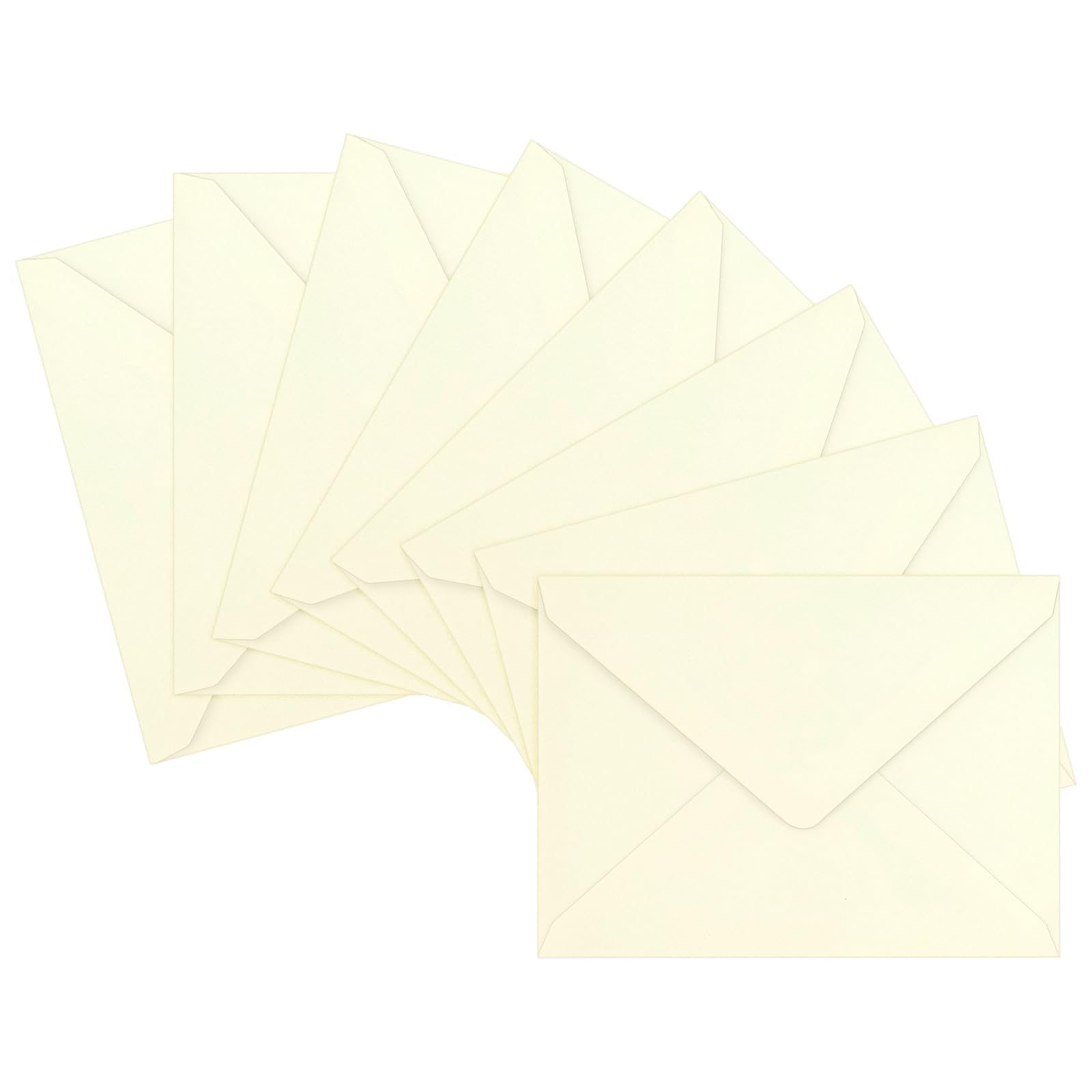 100 Pack A7 Envelopes, Ivory Greeting Card Envelopes Self Seal, 5.24 x 7.24 in Envelopes for Birthday Graduation Baby Shower Wedding Invitation Cards