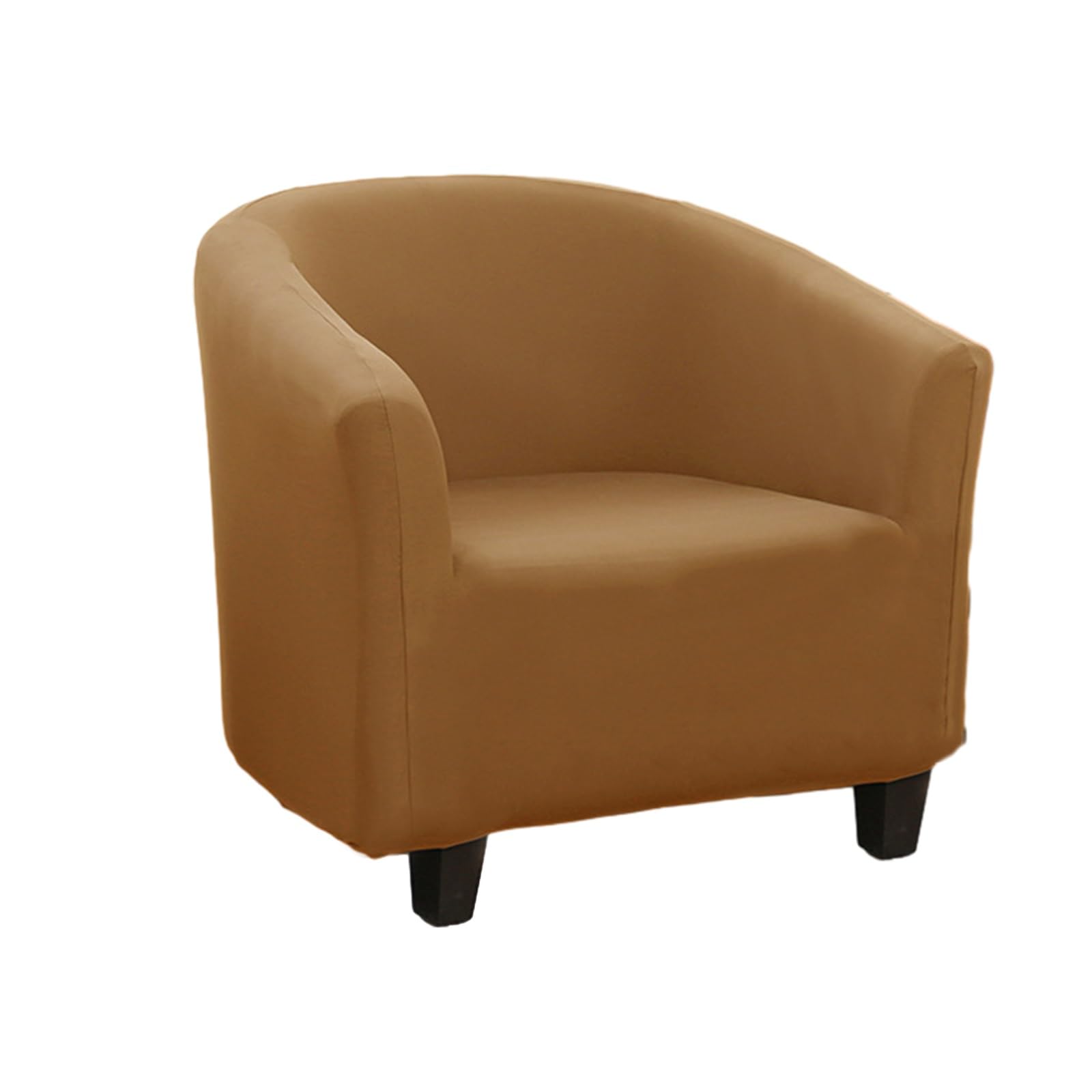 Pokrowiec na krzesło wannowe, pokrowce na krzesła kubełkowe o dużej rozciągliwości, miękkie pokrowce na krzesła klubowe, pokrowce na fotele (Color : Camel, Size : 2)