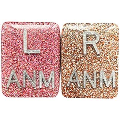 Rectangle Glitter Xray Markers, 3 Initials, X-ray Markers, Glitter