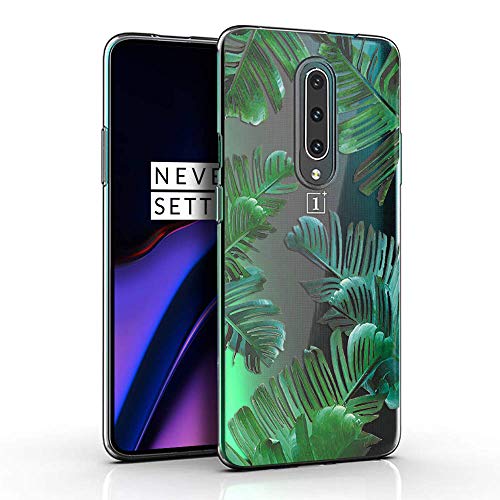 ZhuoFan Coque Oneplus 7 Pro, Etui en Silicone 3D Transparente avec Motif Dessin Antichoc Souple TPU Gel Housse de Protection Case Cover Bumper Coque pour Téléphone Oneplus 7Pro 2019, Feuilles