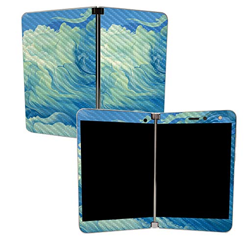 Image of MIGHTY SKINS MightySkins Carbon Fiber Skin for Microsoft Surface Duo - Visionary | Protective, Durable Textured Carbon Fiber Finish | Easy to Apply, Remove, and Change Styles | Made in The USA