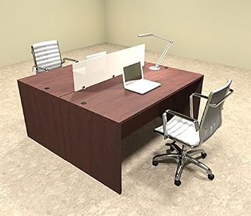 Two Person Modern Divider Office Workstation Desk Set, OT-SUL-FP2