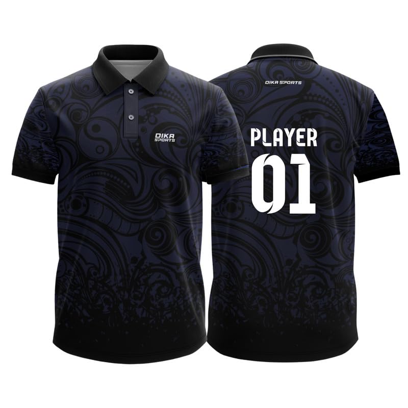 Dika Sports Custom Soccer Jersey Cricket t-Shirt stylishcricket Indian Team Jersey Printed Shirts for Men Half Sleeves | 2 Year to 5XL-picture-14