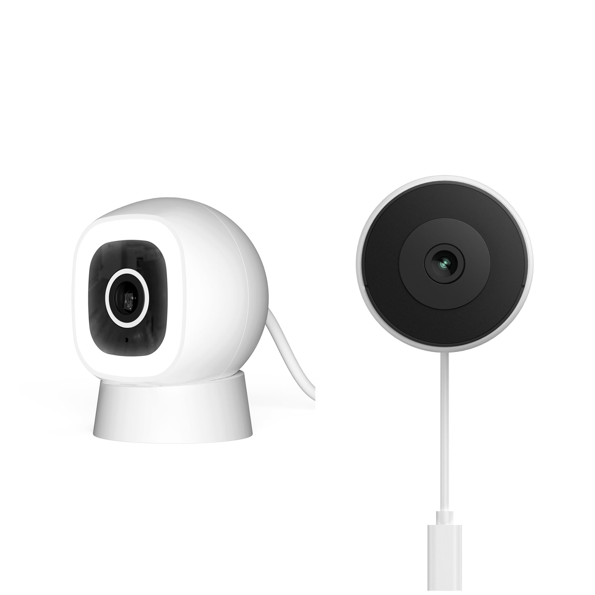 Luna Indoor/Outdoor Camera, Wired and 2K Window Camera, 2.4GHz WiFi6 Cameras for Home Security, Smart AI Descriptive Motion Alert, Color Night Vision, Stick-On Glass-Mount Wired, Easy & Quick Install