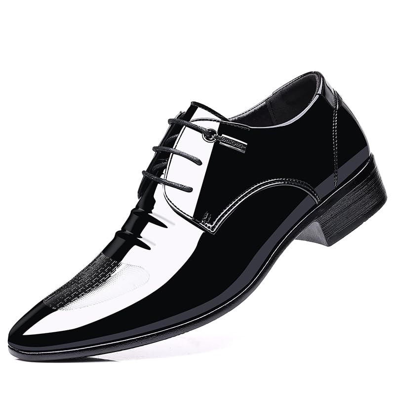 Mens Dress Shoes Classic Business Formal Oxford Casual Lightweight Tuxedo Leather Lace-Up Derbys Shoes