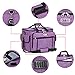 CAB55 Rolling Sewing Machine Case, Detachable Rolling Sewing Machine Carrying Case on Wheels, Trolley Tote Bag with Removable Bottom Wooden Board for Most Standard Sewing Machine -Purple