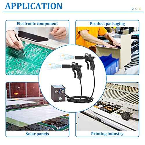 Image of Ionizing Air Gun 7KV Anti Static Gun for Vinyl Records Static Eliminator Used with Air Compressor AntiStatic Gun for Auto Painting+ High Voltage Generator (Two ionizing gun)