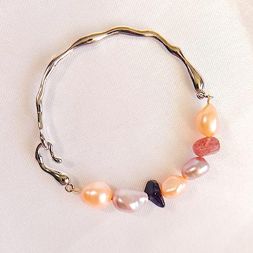Bracelet perles d'eau douce baroques pour rayonner d'énergie positive - 7