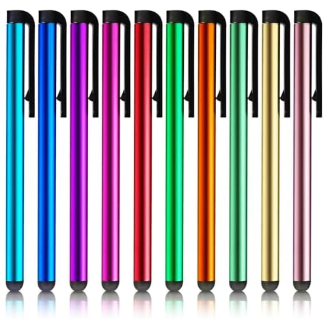 JIEYAO 10 Pcs Stylus Pens for Touchscreens, Thin Rubber Tip Stylus, High Precision Universal Stylus, Tablet Pens for Tablets Mobile Phone Pen for All Universal Touch Screen Devices StylusHome Cover