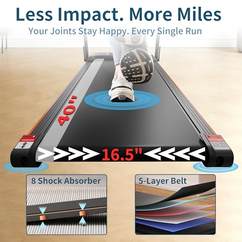 Image of Walking Pad Treadmill with Incline, 3 in 1 Under Desk Portable Folding Treadmill for Home /Office,3.0HP Small Walking Pad with Removable Desk Workstation & Handle 300 Lbs Capacity, 0.6-8.0MPH