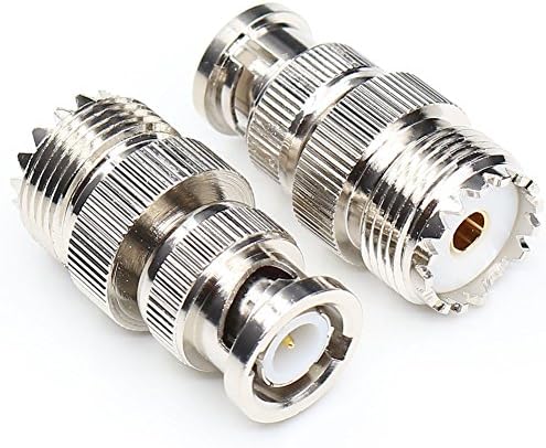 ANHAN BNC Male to UHF Female Connector, Bnc to UHF Coax Connectors Pl259 Female Connector Adapters