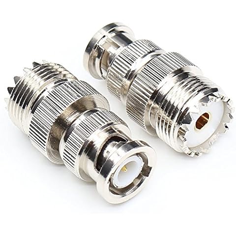 ANHAN BNC Male to UHF Female Connector, Bnc to UHF Coax Connectors Pl259 Female Connector Adapters Cover